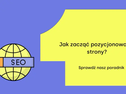 Grafika z globusem i napisem SEO. Tekst: "Jak zacząć pozycjonowanie strony? Sprawdź nasz poradnik".