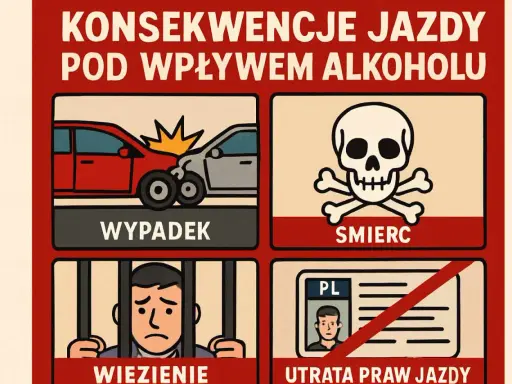 Jazda po alkoholu to wykroczenie, które prowadzi do wypadków, śmierci, więzienia i utraty prawa jazdy.