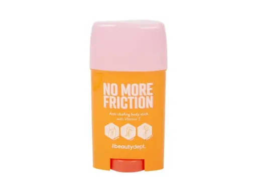 Pomarańczowy sztyft na otarcia "No More Friction" z witaminą E, chroniący uda, palce i pachy.