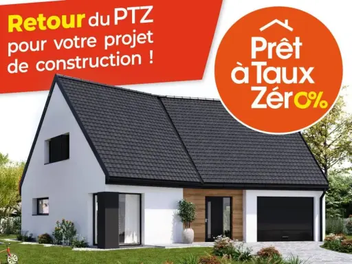 Retour du PTZ pour votre projet de construction ! Une maison moderne avec garage, prête à être habitée grâce au prêt à taux zéro.