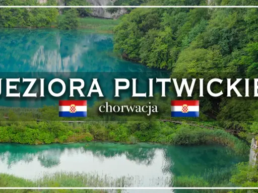 Turkusowe wody Jezior Plitwickich w Chorwacji, otoczone bujną zielenią i skalistymi zboczami.