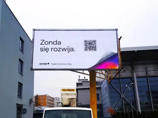 Zonda się rozwija. Zastanawiasz się, teaser co to? Zeskanuj kod QR, by dowiedzieć się więcej o przyszłości handlu.