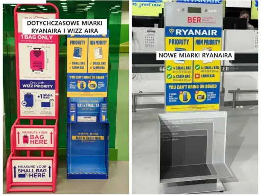 Porównanie miarki bagażu rejestrowanego Ryanair i Wizz Air. Sprawdź, jak mierzyć bagaż, by uniknąć dopłat.