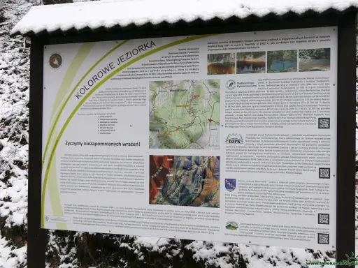 Kolorowe Jeziorka, cztery zbiorniki wodne o niepowtarzalnych barwach w masywie Wielkiej Kopy. Powstały w 1902 r., gdy zamknięto trzy kopalnie pirytu z powodu wyczerpania złoża.
