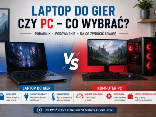 Laptop do gier czy PC? Porównanie, co wybrać, gdy chcesz grać. Zobacz, co to jest laptop do gier i jakie ma zalety.