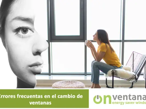 Mujer bebe té junto a ventanas modernas. La Xunta ofrece ayudas para cambiar ventanas, evitando errores comunes.