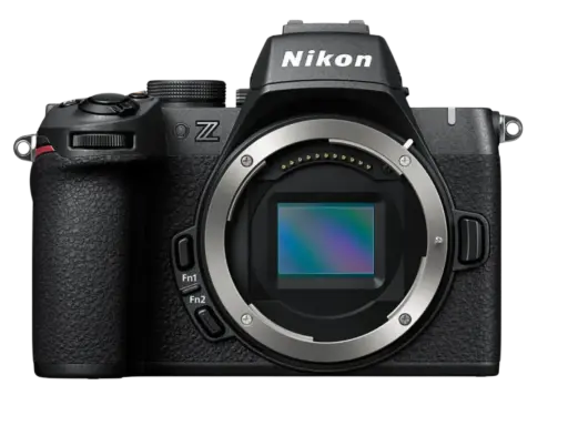 Cámara Nikon Z50, ideal para quienes buscan opiniones de calidad. Sensor visible, diseño ergonómico.
