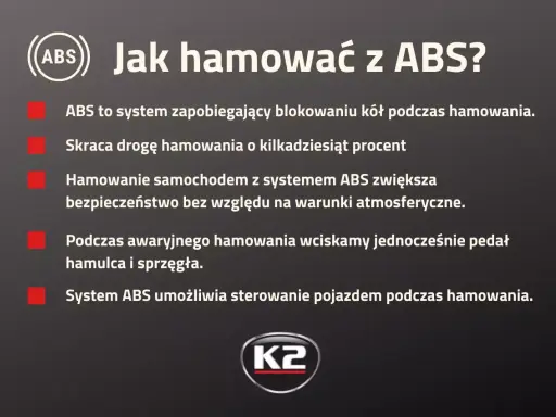 Jak hamować z ABS? System ABS w samochodzie zapobiega blokowaniu kół, skraca drogę hamowania i zwiększa bezpieczeństwo.