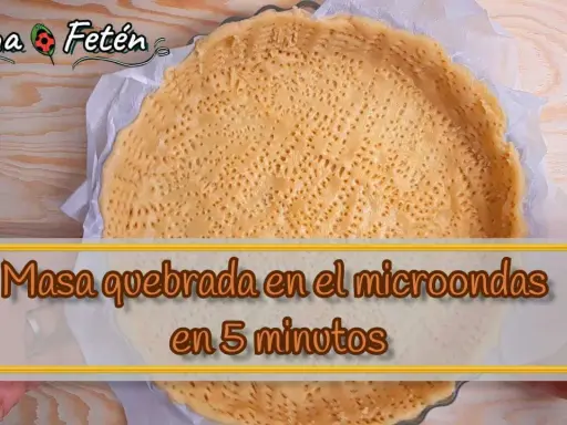 Masa quebrada lista en 5 minutos en microondas. ¡Perfecta para tus recetas dulces y saladas!