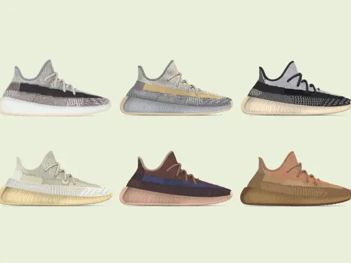 Kolekcja butów Yeezy w różnych kolorach i wzorach. Od klasycznych po nowe, wszystkie modele Yeezy prezentują się stylowo.