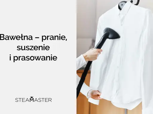 Biała bawełniana koszula prasowana parownicą. Dowiedz się, jak prać bawełnę, by wyglądała jak nowa.