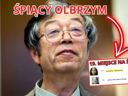Satoshi Nakamoto, twórca Bitcoina, zajmuje 19. miejsce na świecie z majątkiem 90 miliardów dolarów.