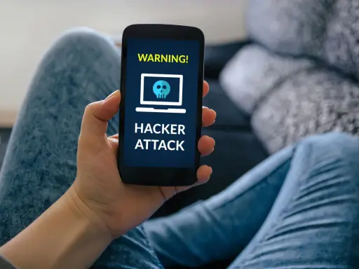 Ostrzeżenie na ekranie telefonu: "HACKER ATTACK". Dowiedz się, jak sprawdzić, czy telefon jest zhakowany, by uniknąć zagrożeń.