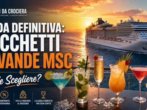 Guida ai pacchetti bevande MSC: scopri le opzioni per ogni ospite e confronta il costo bevande MSC per risparmiare.
