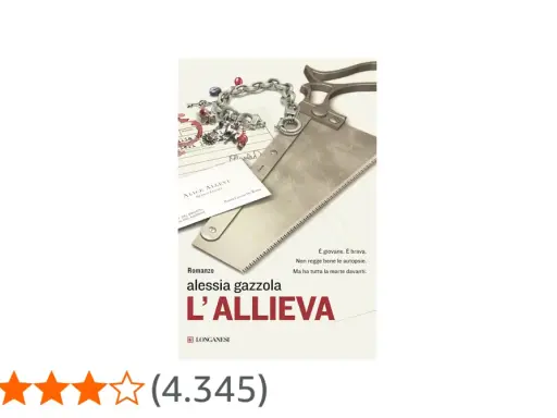 Copertina del libro "L'allieva" di Alessia Gazzola. Una sega e un braccialetto con ciondoli su documenti medici, suggeriscono un mistero da risolvere.