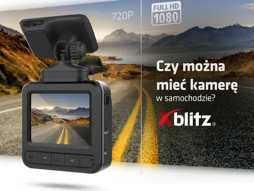 Nowoczesna wdr kamera samochodowa Xblitz nagrywa w Full HD 1080p. Zapewnij sobie bezpieczeństwo na drodze.