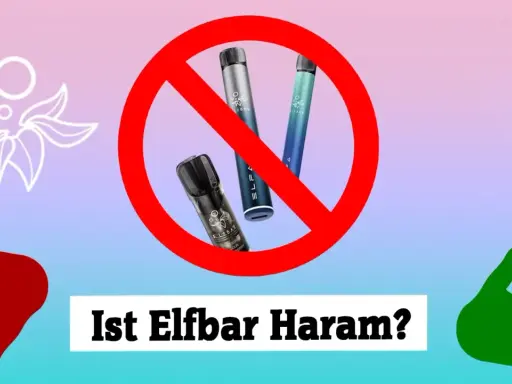 Verbotsschild über E-Zigaretten. Die Frage "Ist Elfbar Haram?" wirft auf, darf man im Islam rauchen? Daumen runter und hoch.