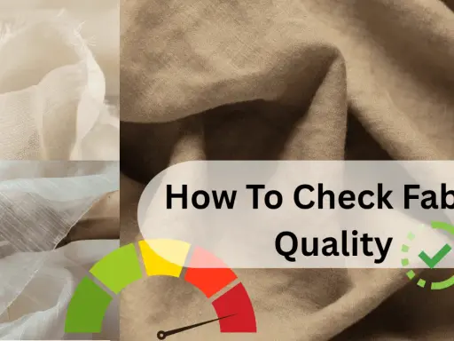 Learn how to check fabric quality with this guide, featuring close-ups of fine textiles and a visual gauge.