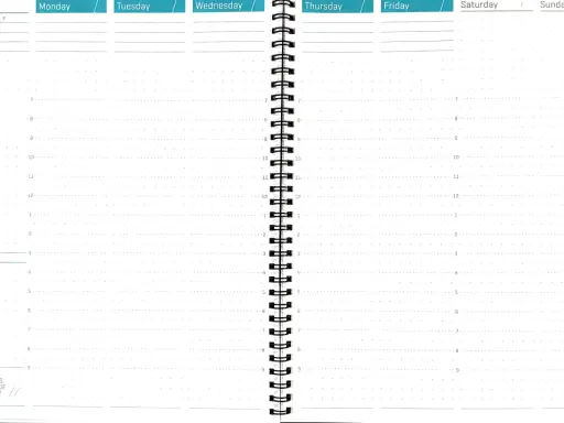 Un agenda hebdomadaire vierge, idéal pour organiser vos journées. La meilleure application agenda pour planifier vos priorités.