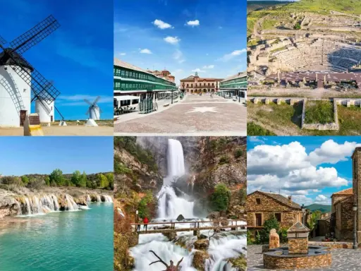 Molinos, plazas, ruinas romanas, cascadas y pueblos de piedra. Descubre qué ver en Castilla-La Mancha, una tierra de contrastes y belleza.