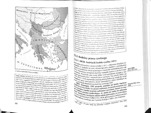 Mapa Bałkanów i Turcji z zaznaczonymi państwami i imperiami.