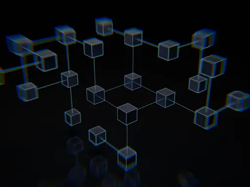 Sieć połączonych sześcianów, przypominająca blockchain. Co to jest?