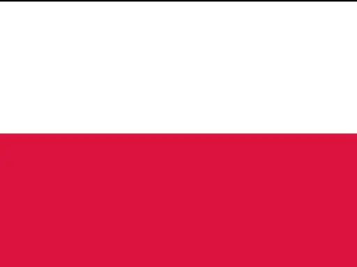 Flaga Polski do druku: biały pas na górze, czerwony na dole. Idealna do patriotycznych projektów.