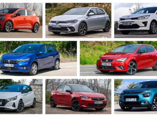 Comparativa de coches segmento D: Renault Clio, VW Polo, Kia Rio, Dacia Sandero, Seat Ibiza, Hyundai i20, Opel Corsa y Citroën C3.