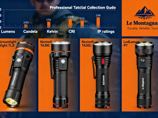 Comparaison de lampes LED tactiques : Streamlight, Nextorch, LedLenser. Avantages et inconvénients des lampes LED.