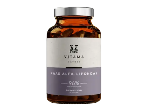 Kwas alfa-liponowy w kapsułkach Vitama Nature. Suplement diety, 90 sztuk. Wsparcie dla tarczycy.