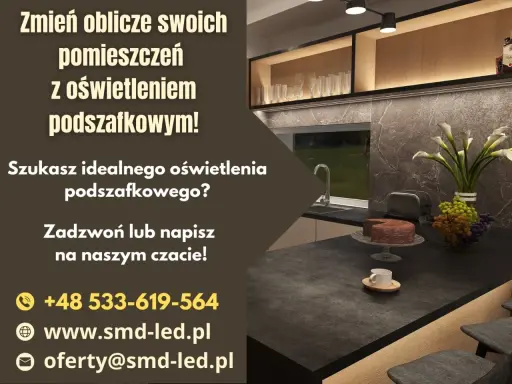 Nowoczesne oświetlenie pod meble kuchenne tworzy przytulną atmosferę. Zapytaj o nie!