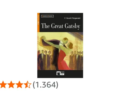 Copertina di "The Great Gatsby" di F. Scott Fitzgerald, un classico tra i libri di Francis Scott Fitzgerald, con una coppia che balla e un pubblico sullo sfondo.