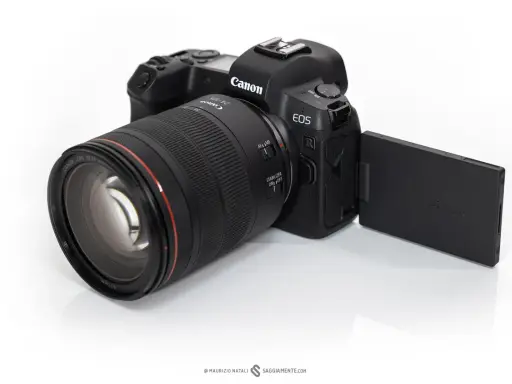 Canon EOS R con obiettivo RF 24-105mm, un'ottima scelta per chi cerca il miglior canon eos r prezzo.