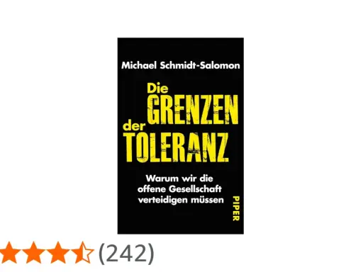 Buchcover "Die Grenzen der Toleranz" von Michael Schmidt-Salomon. Es erklärt die offene Gesellschaft und warum sie verteidigt werden muss.