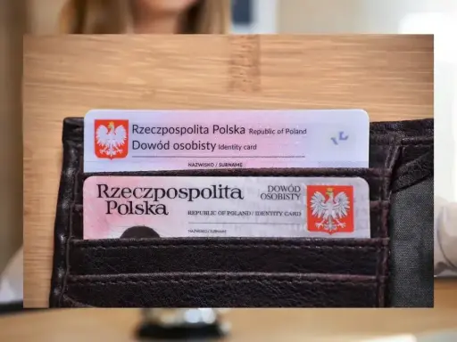 Portfel z dwoma dowodami osobistymi. Bez nich zameldowanie w hotelu jest niemożliwe.