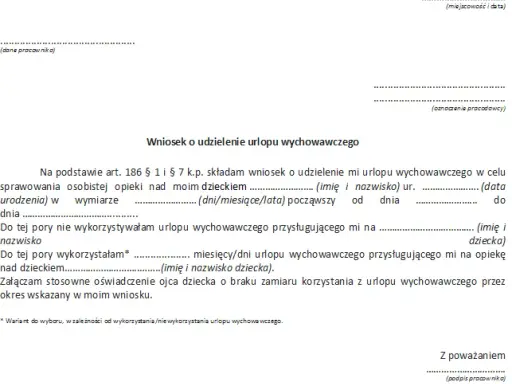 Wniosek o urlop wychowawczy: Kiedy złożyć i jak uniknąć pomyłek?