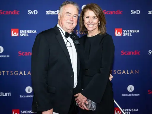Helen Alfredsson och Kenta Nilsson på Idrottsgalan.