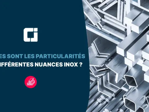 Des barres d'acier inoxydable 304l, aux formes variées, sont empilées. Le texte interroge sur les particularités des nuances d'inox.