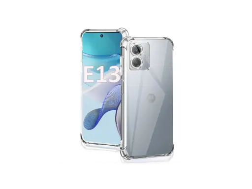 Przezroczyste etui ochronne na telefon Moto E13.