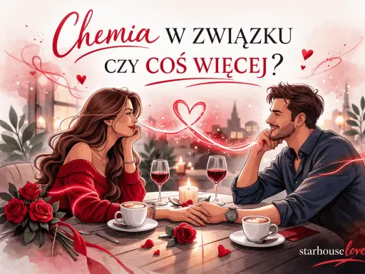 Para siedząca przy stoliku, otoczona romantyczną atmosferą, doświadcza zauroczenia.