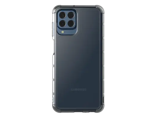 Przezroczyste etui ochronne na Samsung Galaxy M33 5G z wzmocnionymi narożnikami.