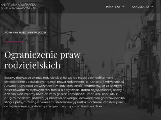 Ograniczenie władzy rodzicielskiej kro. Kancelaria Adwokacka Agnieszka Wawrzyńczak w Łodzi oferuje wsparcie w sprawach rodzinnych.
