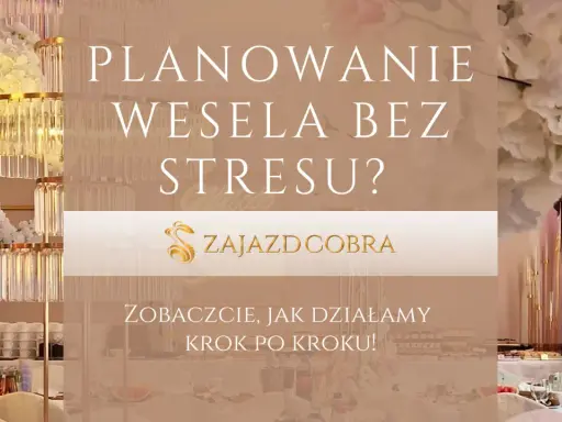 Eleganckie dekoracje i stół weselny. Zaufaj profesjonalnemu organizatorowi wesel, by zaplanować wymarzone przyjęcie bez stresu.