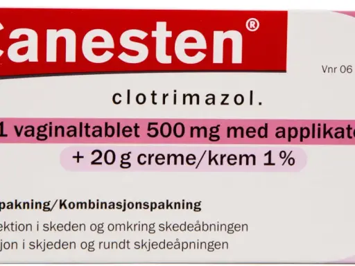 Canesten kombinationspakning med vaginaltablett och kräm mot svampinfektion. Läs bipacksedeln noga för information om canesten biverkningar.