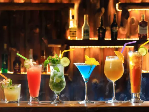 Kolorowe drinki na wesele, od orzeźwiającego mojito po egzotyczne koktajle, gotowe do świętowania.