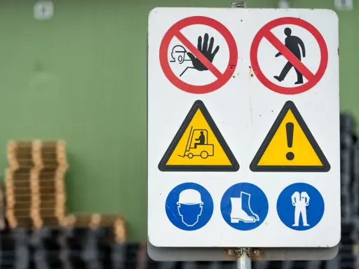 Las señales de seguridad pueden ser: prohibido el paso, precaución con carretillas, usar casco, calzado de seguridad y ropa protectora.
