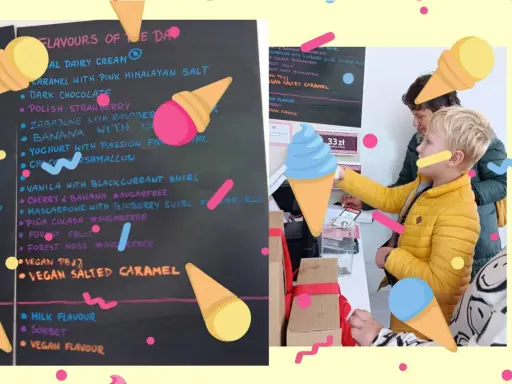 Chłopiec wybiera smak lodów z tablicy "Flavours of the Day". Czy lody są policzalne czy niepoliczalne?
