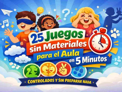 Niños jugando, 25 juegos sin materiales para el aula en 5 minutos. ¡Diversión garantizada!