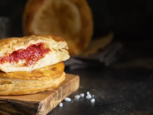 Pasticciotto leccese, un dolce tipico da provare assolutamente a Lecce, con pasta frolla e crema pasticcera.