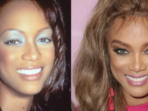 Teinture sourcils avant après blonde : comparaison de deux looks, l'un avec des sourcils plus foncés et l'autre avec des sourcils plus clairs, accentuant le regard.